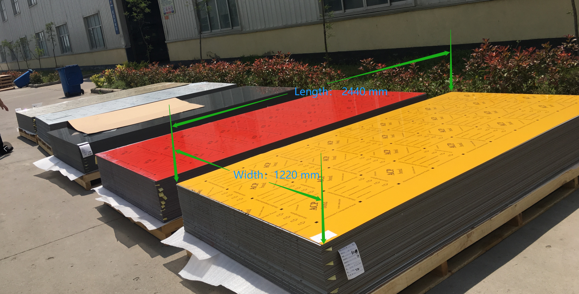 Aluminiumskompositpanel Standardstørrelse